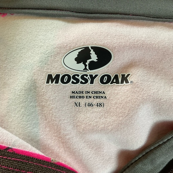 Mossy Oak Realtree Women's 1/4-Zip Performance Long Sleeve Tee Pink Camo Size XL - Picture 7 of 9